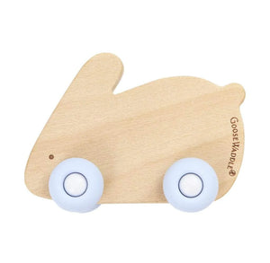 Silicone + Wood Teether with Wheels (rabbit)