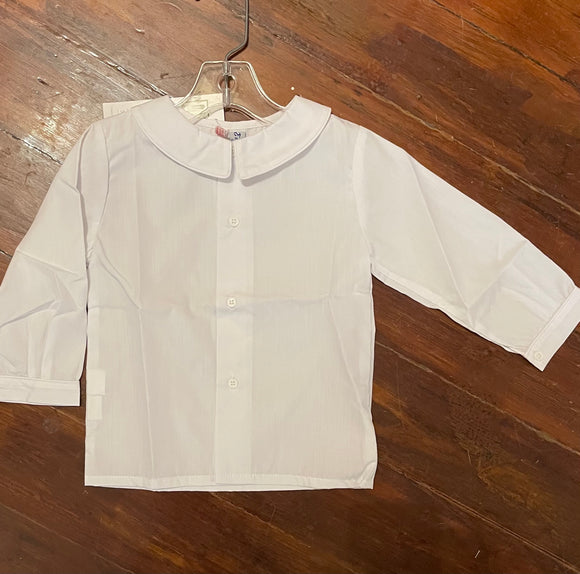 WHITE LONG SLEEVE BUTTON FRONT SHIRT