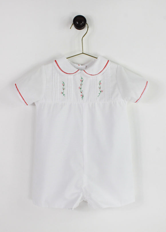 CHRISTMAS EMBROIDERED ROMPER