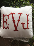MONOGRAM WEDGE PIQUE PILLOW WITH INSERT