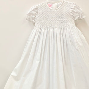 BAPTISM-CHRISTENING SMOCKED GOWN AND BONNET