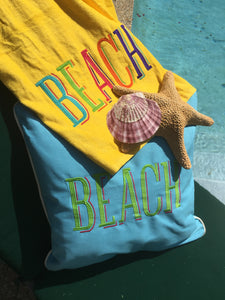 MONOGRAM BEACH TOWEL “BEACH”