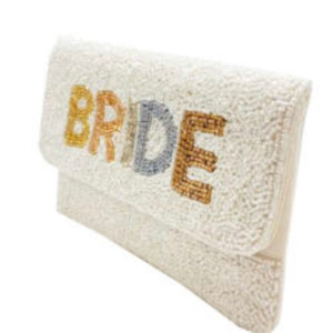 BEADED BRIDE SMALL CLUTCH CROSS BODY