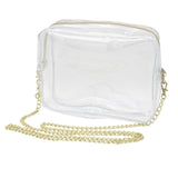 GAME DAY CLEAR CAMERA CROSS BODY BAG gold hardware