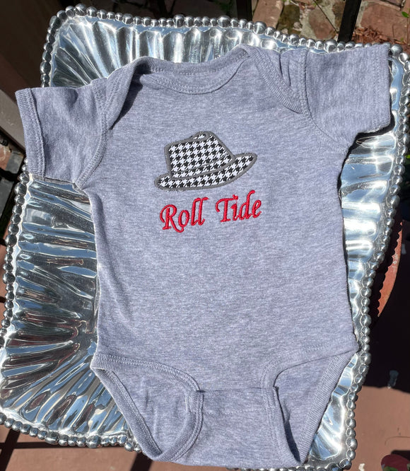 EMBROIDERED BAMA ROLL TIDE ONESIE