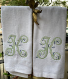 EMBROIDERED TERRY HAND TOWEL