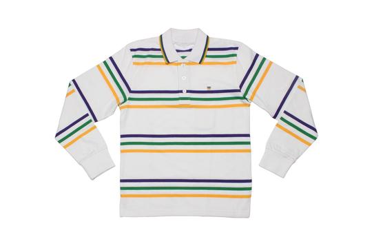 MARDI GRAS KIDS STRIPE L/S RUGBY