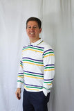 MARDI GRAS STRIPE ADULT L/S RUGBY