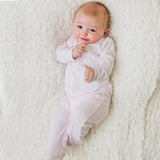 LAYETTE FOOTIE SNAP FRONT STRIPE PINK by PATY