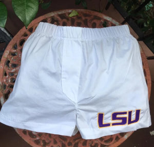 EMBROIDERED LSU BABY BOXER-DIAPER COVER