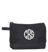 MONOGRAM CANVAS MAKEUP BAG or POUCH