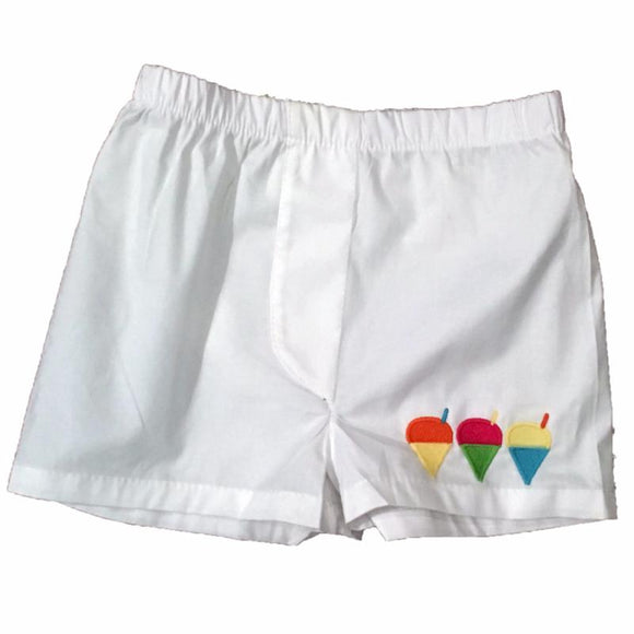 EMBROIDERED MULTI SNOWBALL BABY BOXERS DIAPER COVER