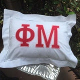 EMBROIDERED SORORITY HEMSTICH PILLOW