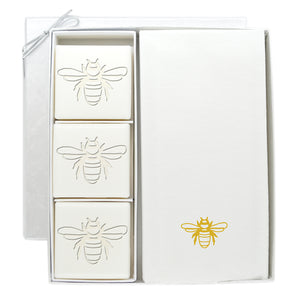 SOAP AND LINEN LIKE GUEST TOWEL SET BEE