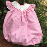SEERSUCKER ANCHOR SMOCK BUBBLE & HAT