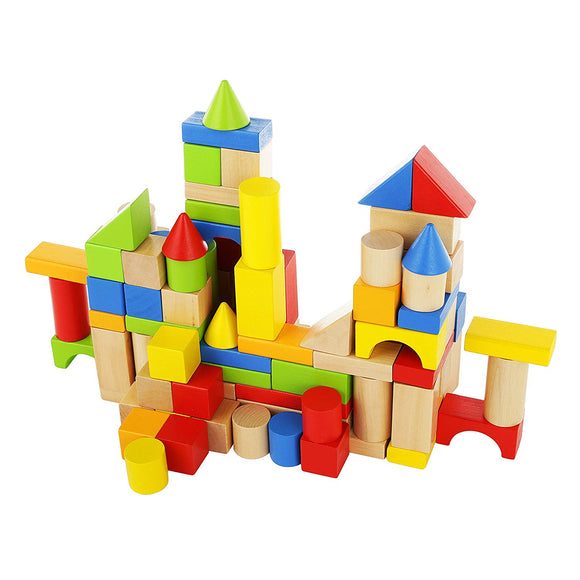 TimberBlocks - 100 Piece Wooden Block Set